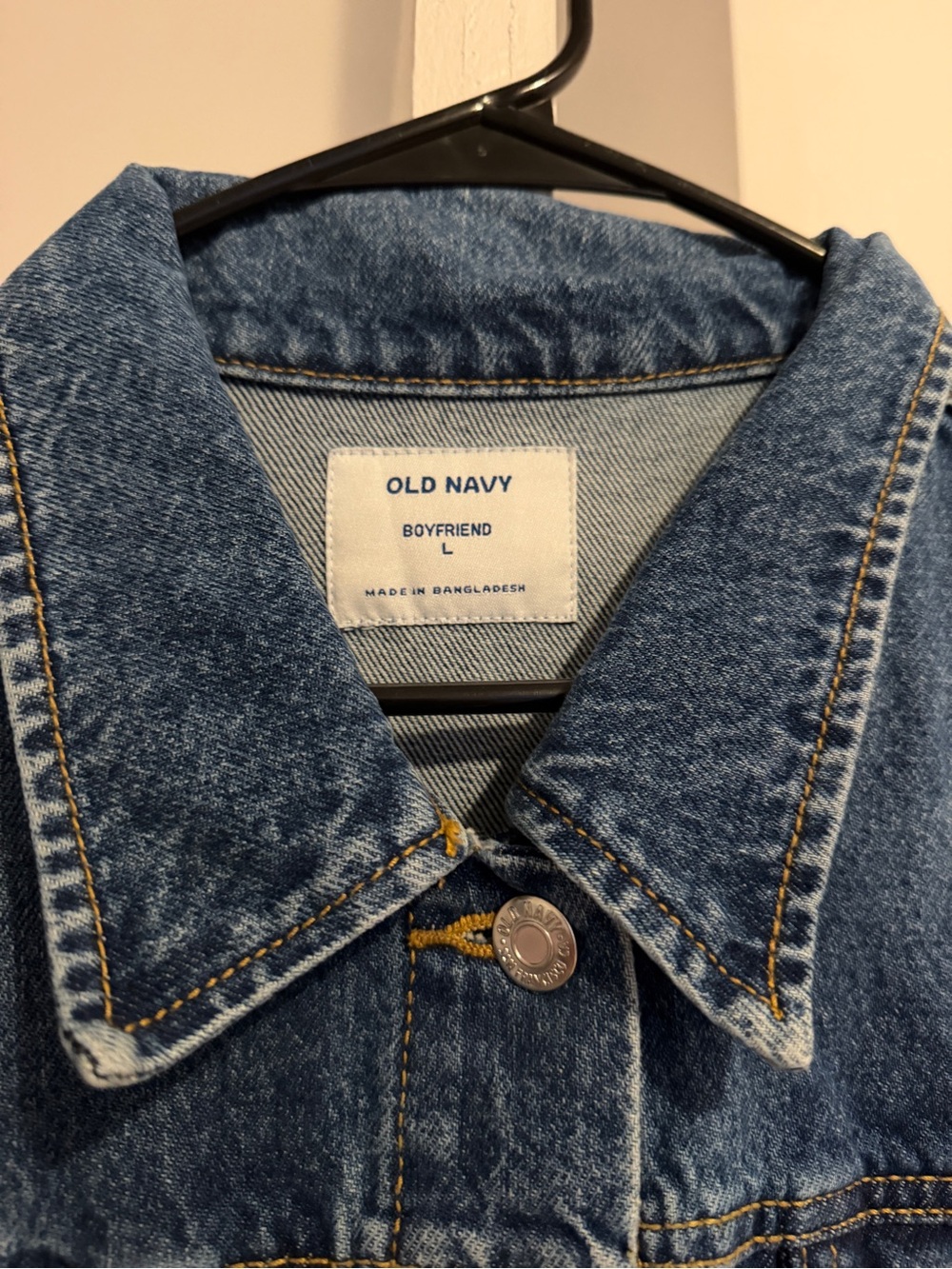 Old Navy Blue Boyfriend Denim/Jean Jacket - Picture 2 of 3